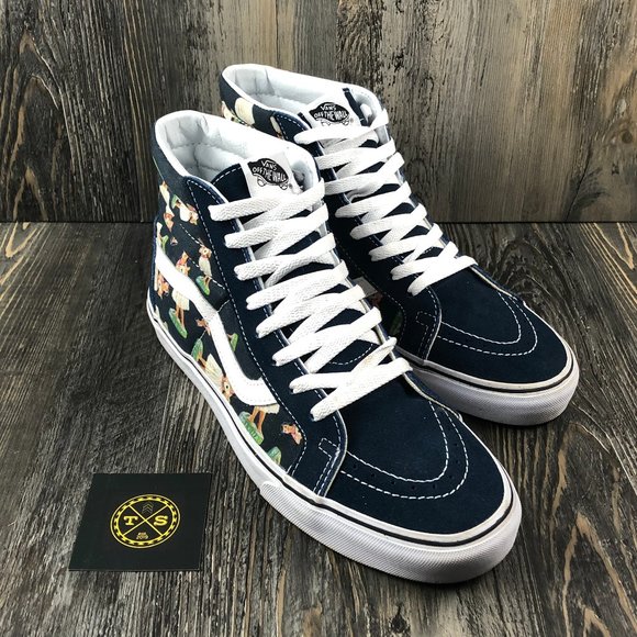 vans high tops navy blue